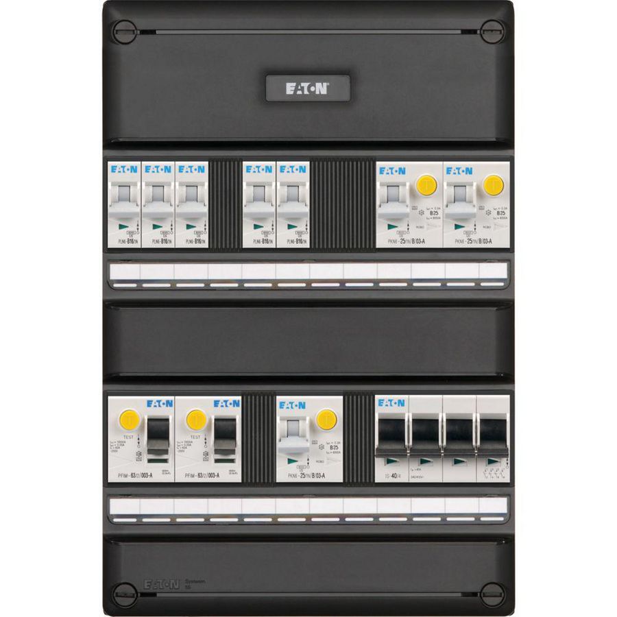 S55 PV ready FLEX, 1f / 3f, Inst.aut. 5 gr 2 ALS 63A 2p PV EV A HS 64 Eaton