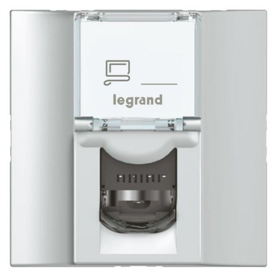 Connector RJ45 doorvoer LCS6A STP Aluminium 2 modulen Mosaic