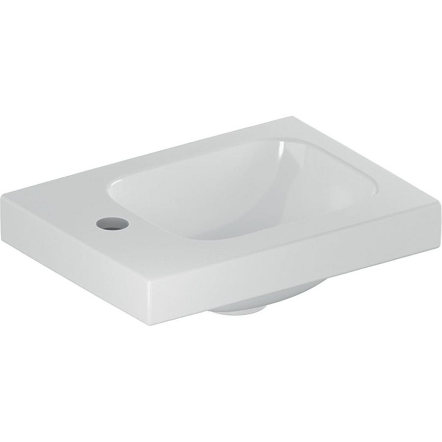 iCon Light fontein 38x28cm kraangat + aflegvlak links zonder overloop wit