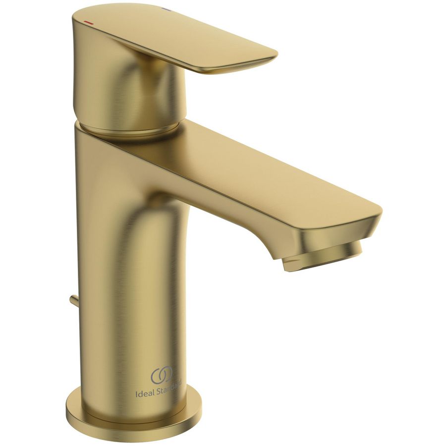 Connect Air wastafelmengkraan 5l/min. met waste brushed gold (mat goudkleurig)