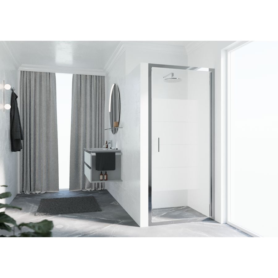 Draaideur Zephyros 2.0 96 verst.96-102cm strip motief chroom