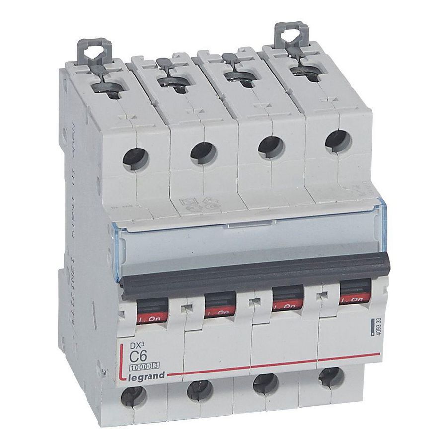 Installatieautomaat MCB DX³ 4-polig C-karakteristiek 6A 10000A