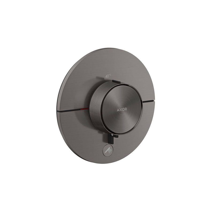 Thermafbouwdeel Highflow 1F rond Brushed Black Chrome ShowerSelect ID