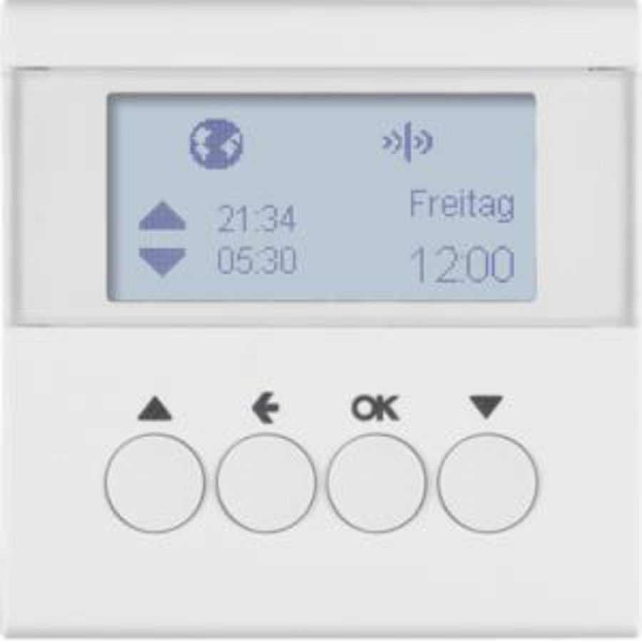 Schakelklok-opzetmod. jaloeziebediening KNX-RF berker S.1/B.3/B.7 mat