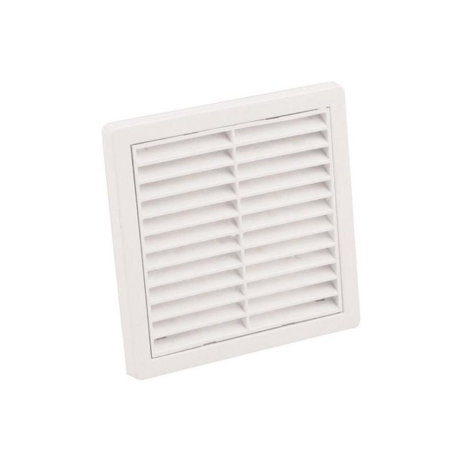 Ventilatierooster vlak Ø125mm wit
