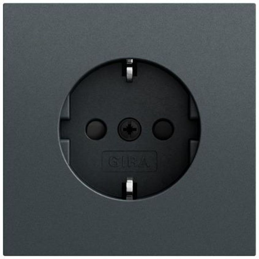 wandcontactdoos met randaarde Safety Plus System 70 antracit(gel.)