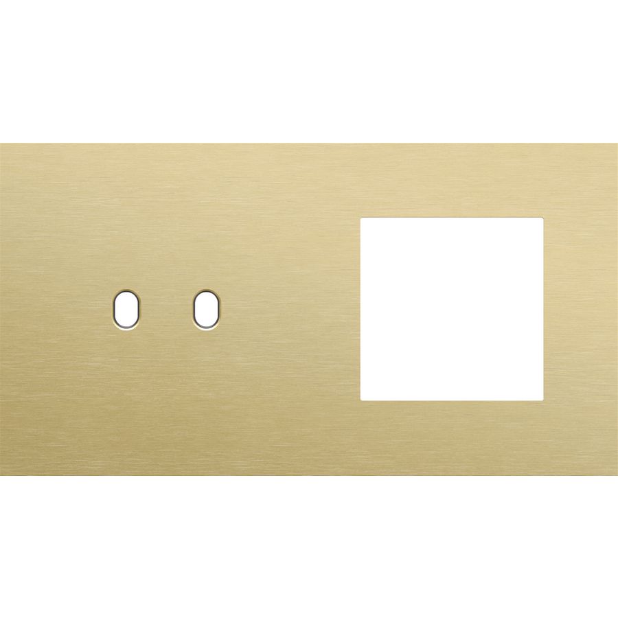 Afdekplaat 2-voud horiz. 71mm centerafst. 227-57807