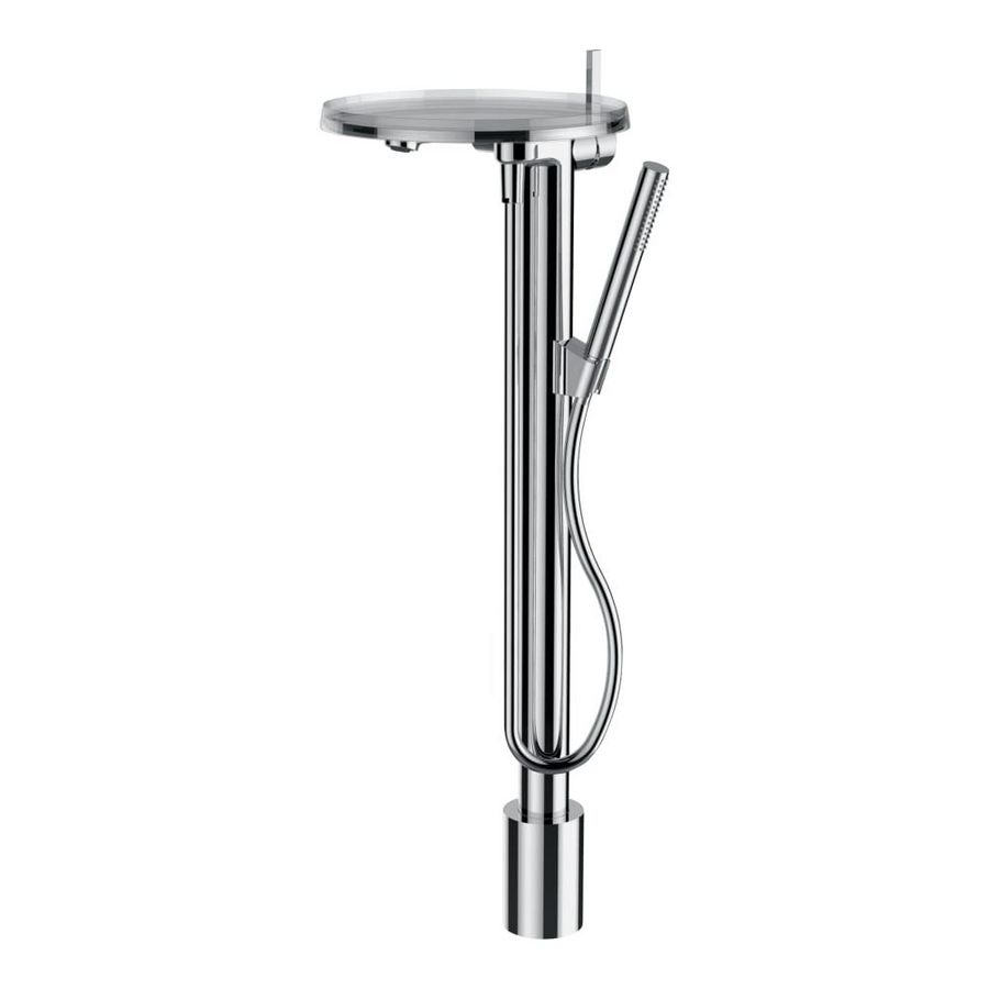 Badmengkraan staand handdouche met flex. slang 1250 chroom