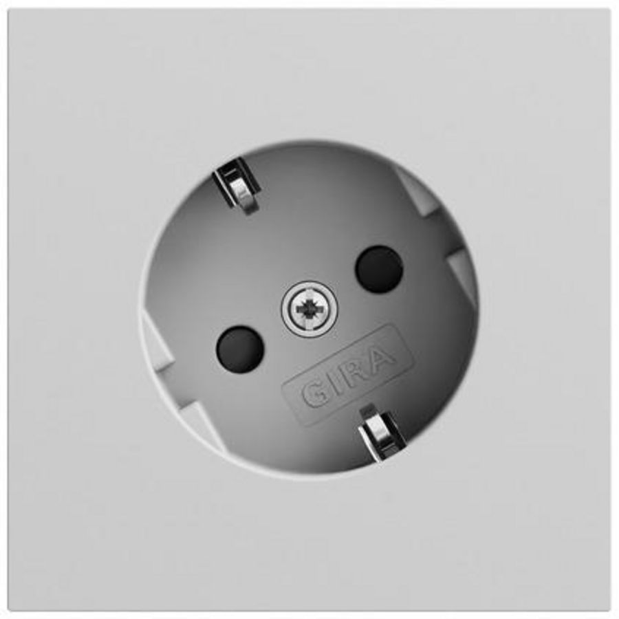 wandcontactdoos met randaarde 30° + Safety Plus System 70 gris m(gel.)