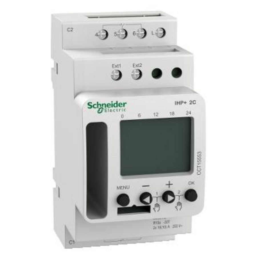 IHP+ 2C (24h/7d) SMARTw programmable time switch Acti9