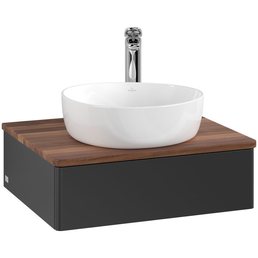 Wastafelonderkast Antao 600x190x500mm Black Matt Lacquer K07052PD
