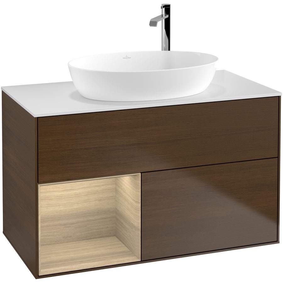 Wastafelonderkast Finion 1000x603x501mm W.Veneer G891PCGN