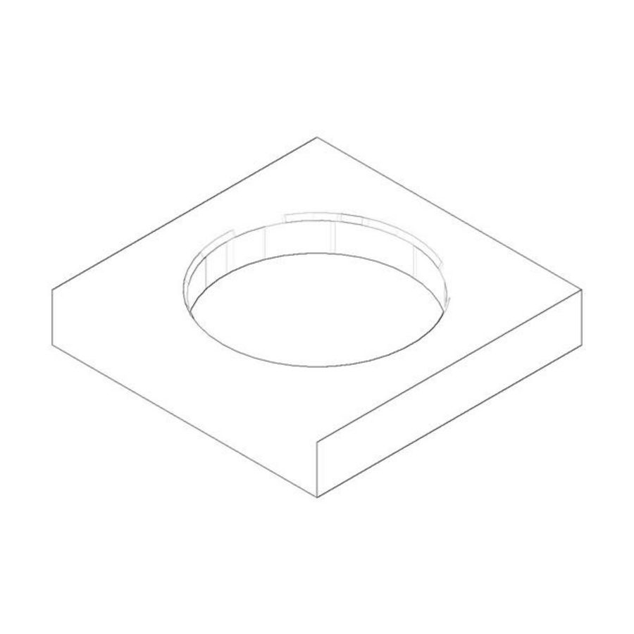 Rozet 55mmx55x10mm chr