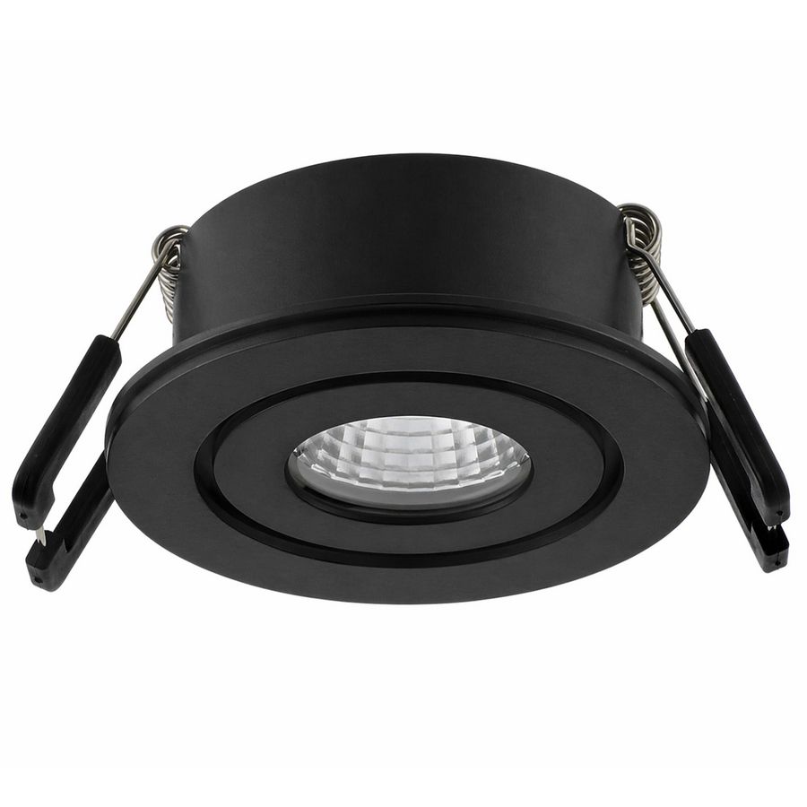 LED spot Zwart 3W 500mA Dimtowarm IP44 Lumiko Venice COB