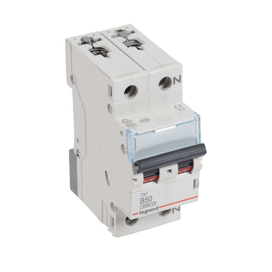 Installatieautomaat MCB TX3 1-polig + Nul B-karakteristiek 50A 6000A