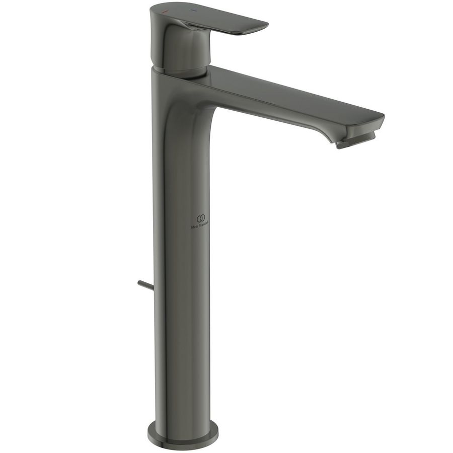 Connect Air hoog wastafelmengkraan met waste bluestart magnetic grey (grijs)