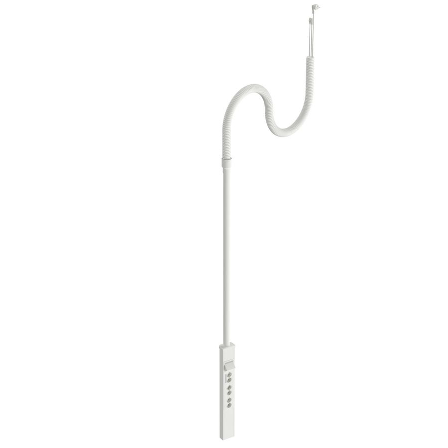 Alu zuil vrijstaand enkel 2,1m 6xwcd 2xrj45 utp hoek r9003