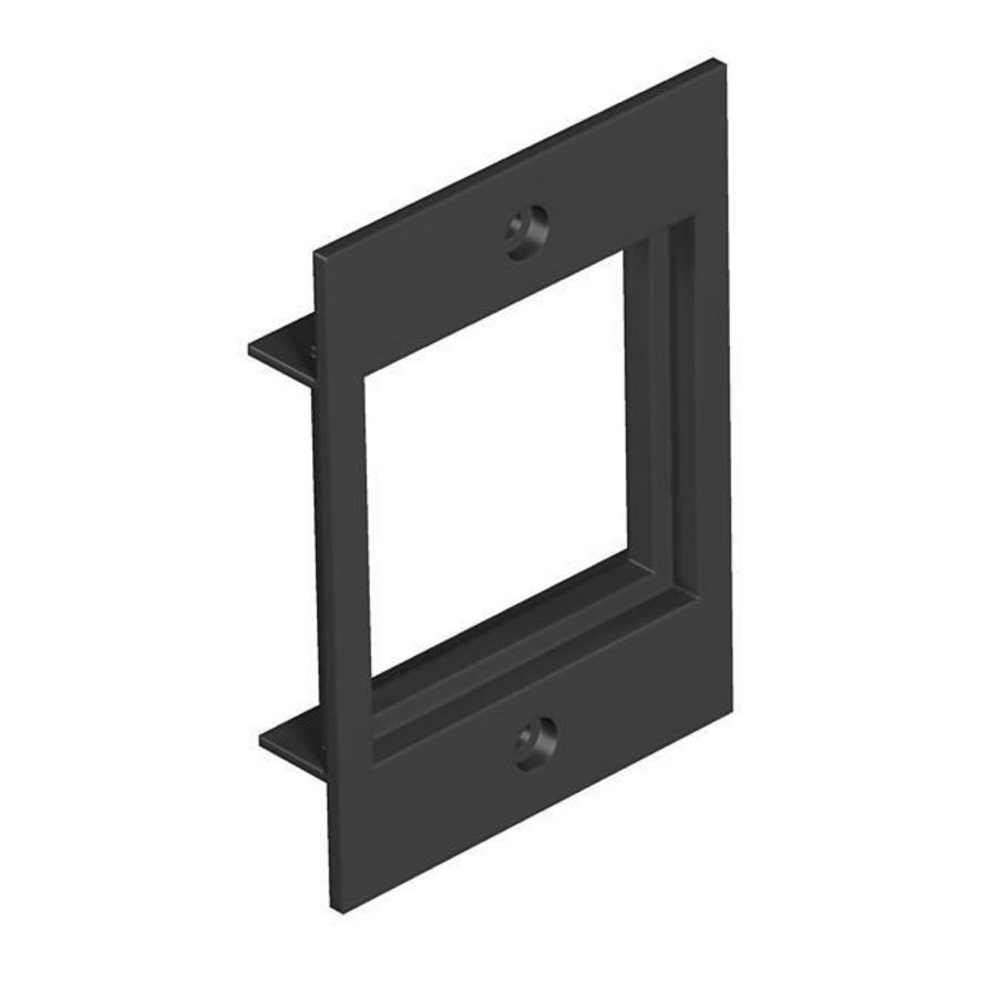 Afdekplaat 1 x module 45 voor T4B 55x77mm polyamid zwart
