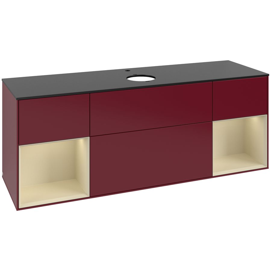Wastafelonderkast Finion 1600x603x501mm Peony Matt Lacquer G862HJHB