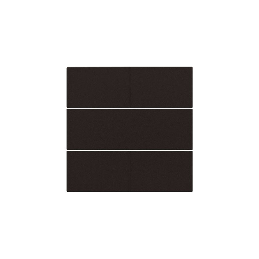 Afwerkingsset 4-voudige pot.vrij knop 24V dark brown
