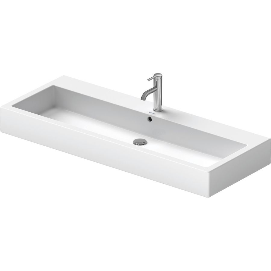 VERO #045412 wastafel 1200mm wit met kraangat met overloop