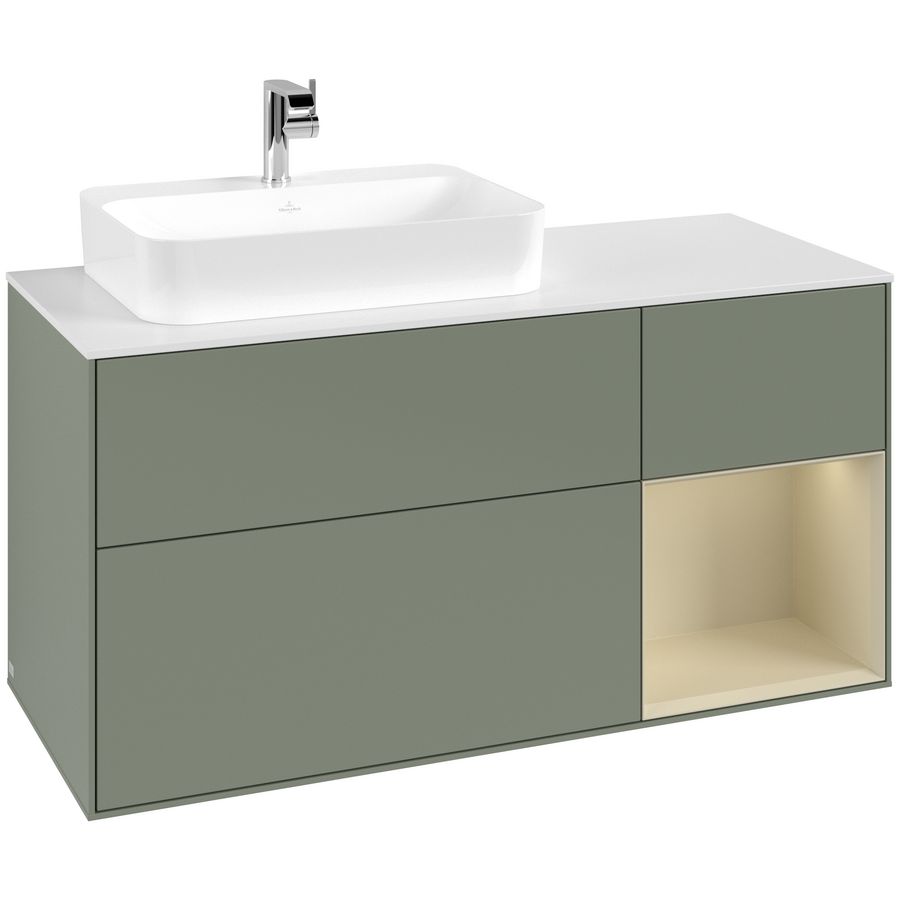 Wastafelonderkast Finion 1200x603x501mm Olive Matt Lacquer G401HJGM