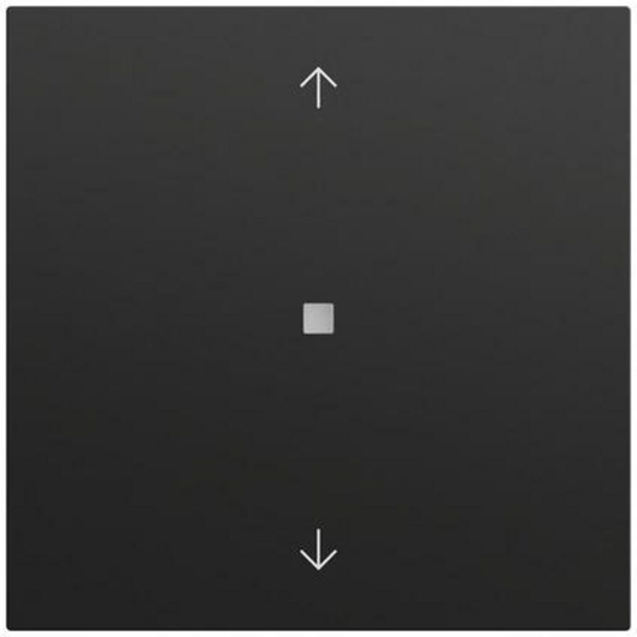 Drukc. wip 1-v pijlen OneKNX System 70 zwart m(gel.)