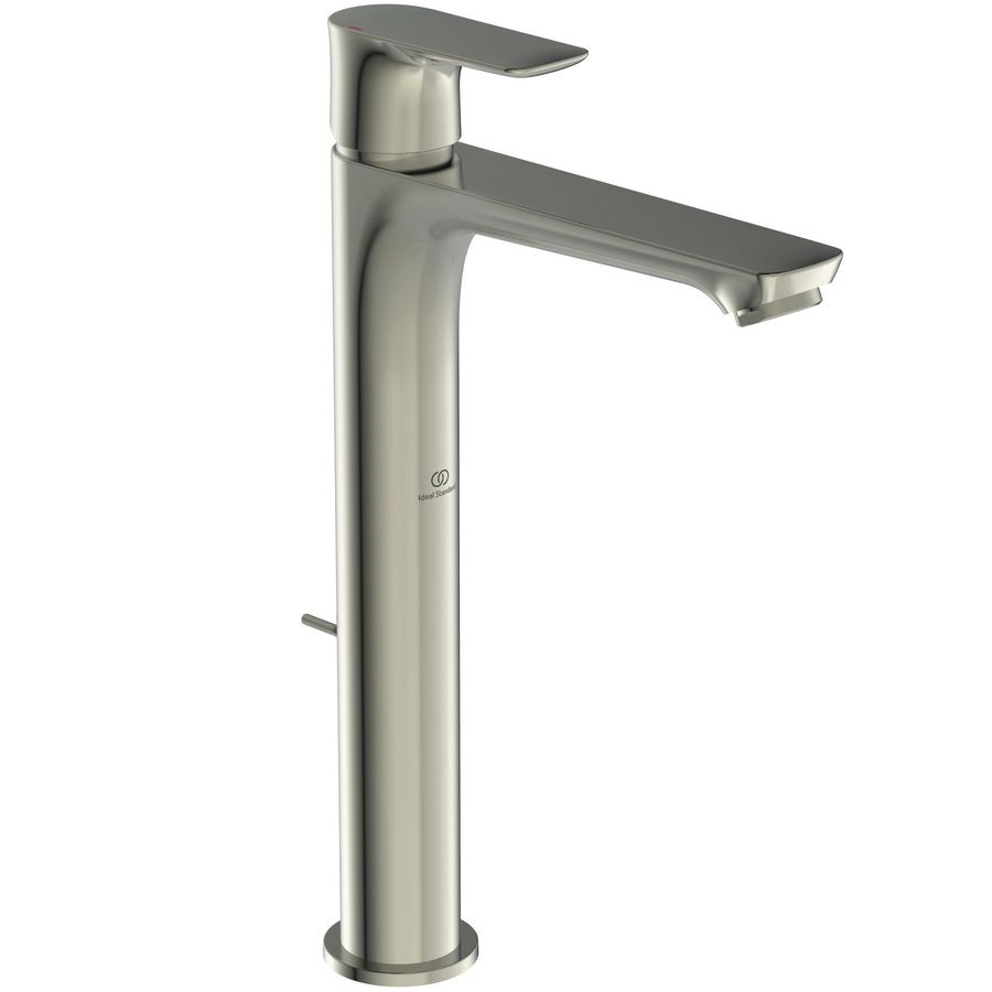 Connect Air hoog wastafelmengkraan met waste silver storm (rvs look)