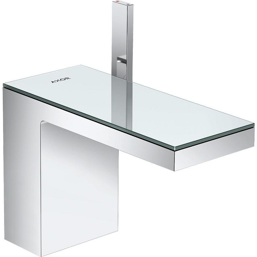 AXOR MyEdition 1-hendel wastafelmengkraan 110 met Push-Open chroom/spiegel glas