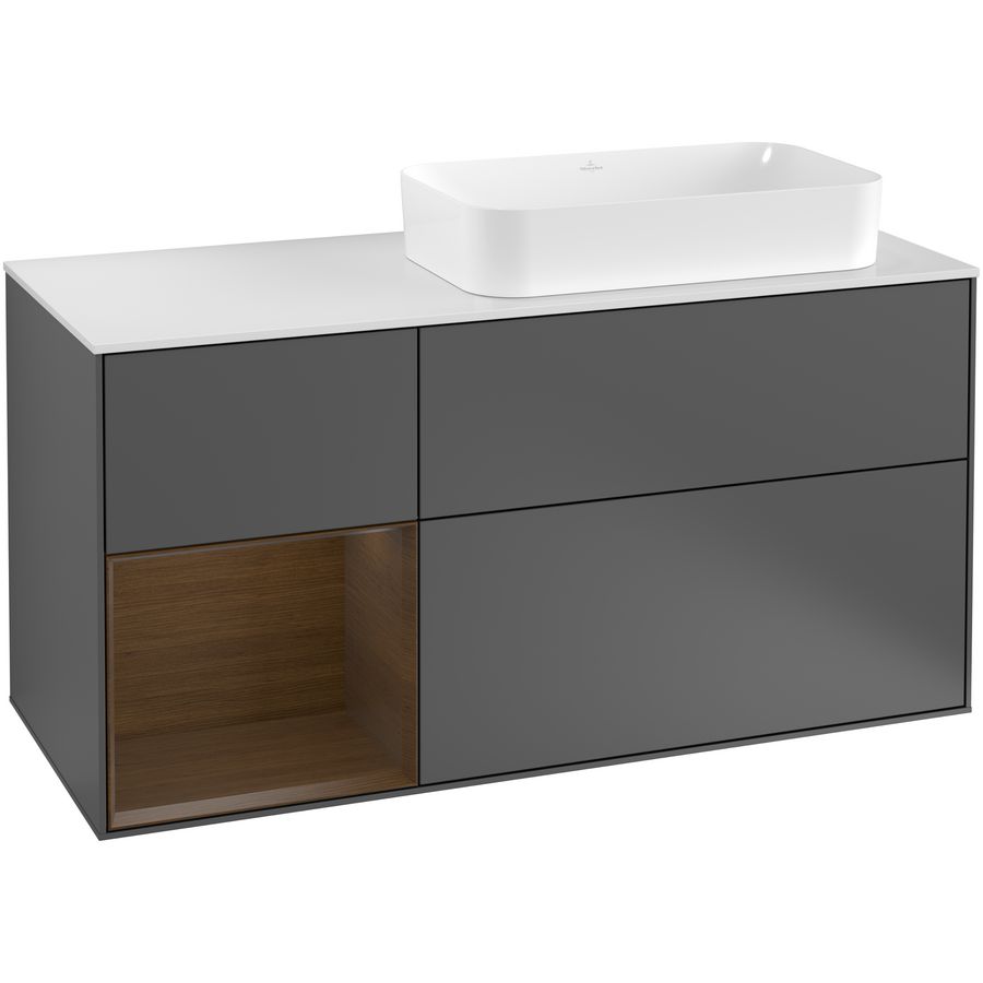Wastafelonderkast Finion 1200x603x501mm Antr. Matt Lacquer G271GNGK