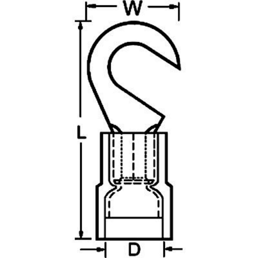 Kist a 100st. geisoleerde haakkabelschoen M5 4,0-6,0mm² PVC