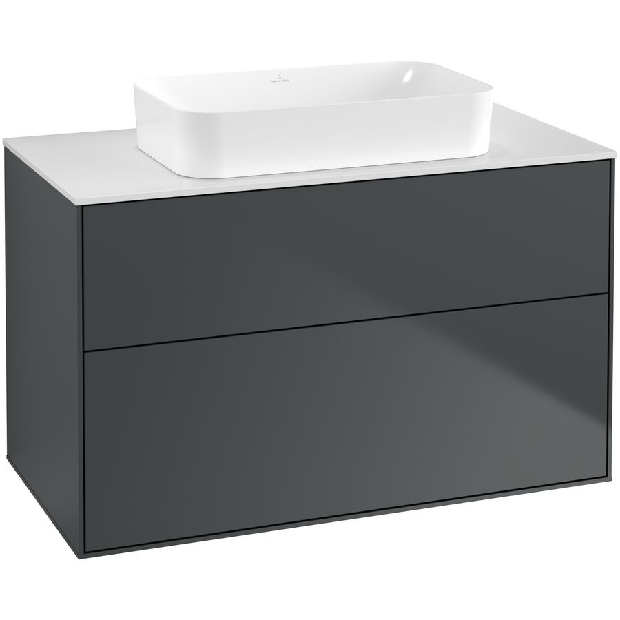 Wastafelonderkast Finion 1000x603x501mm Mid.Blue Matt Lacquer G64100HG