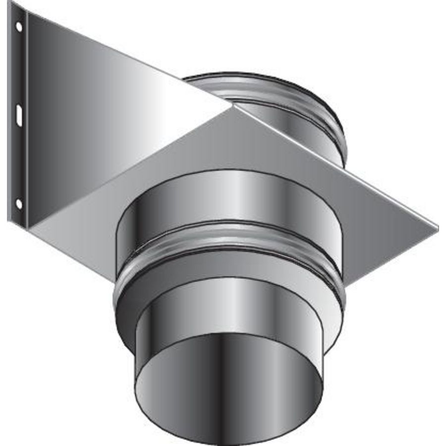 Muursteun dubbelwandig RVS DP25 80mm Roccheggiani