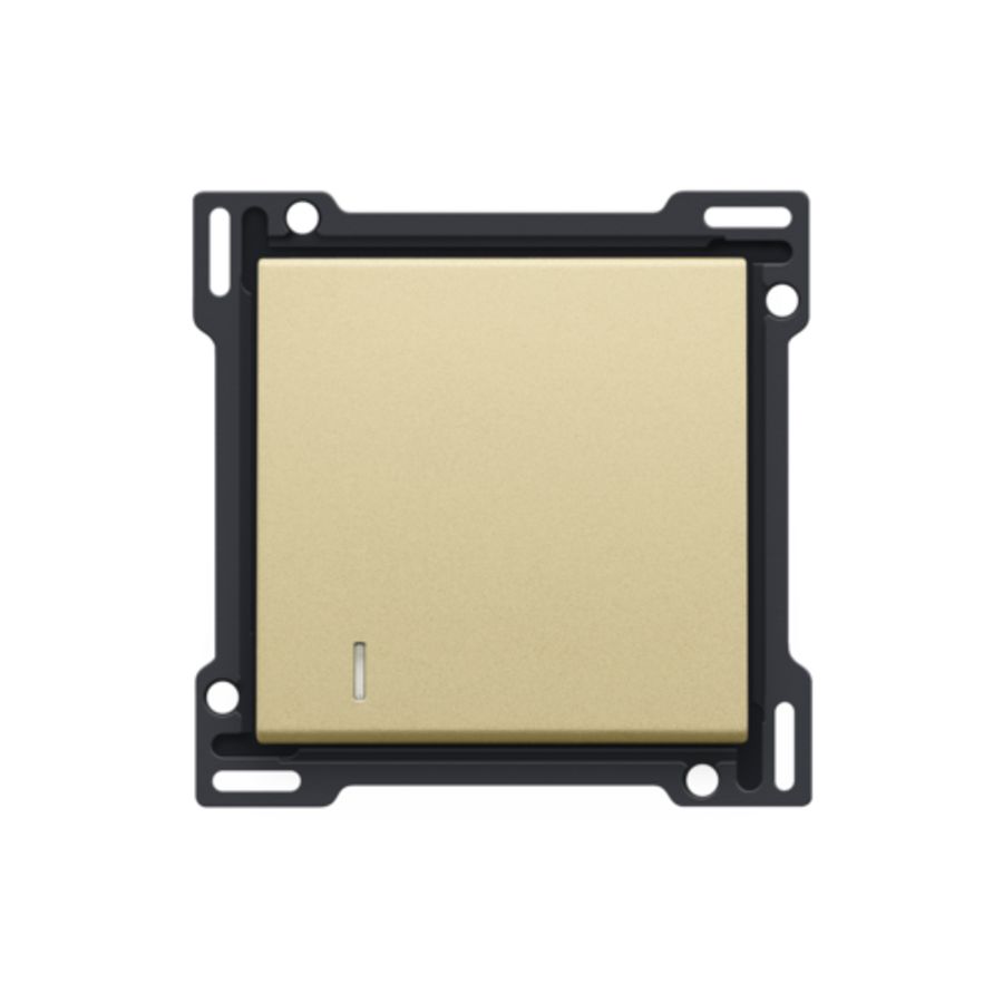 Afwerkingsset lens enkelvoudige schakelaar/knop gold