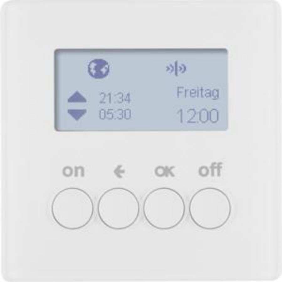 Schakelklok-opzetmod. KNX-RF berker Q.1/Q.3/Q.7 polarwit