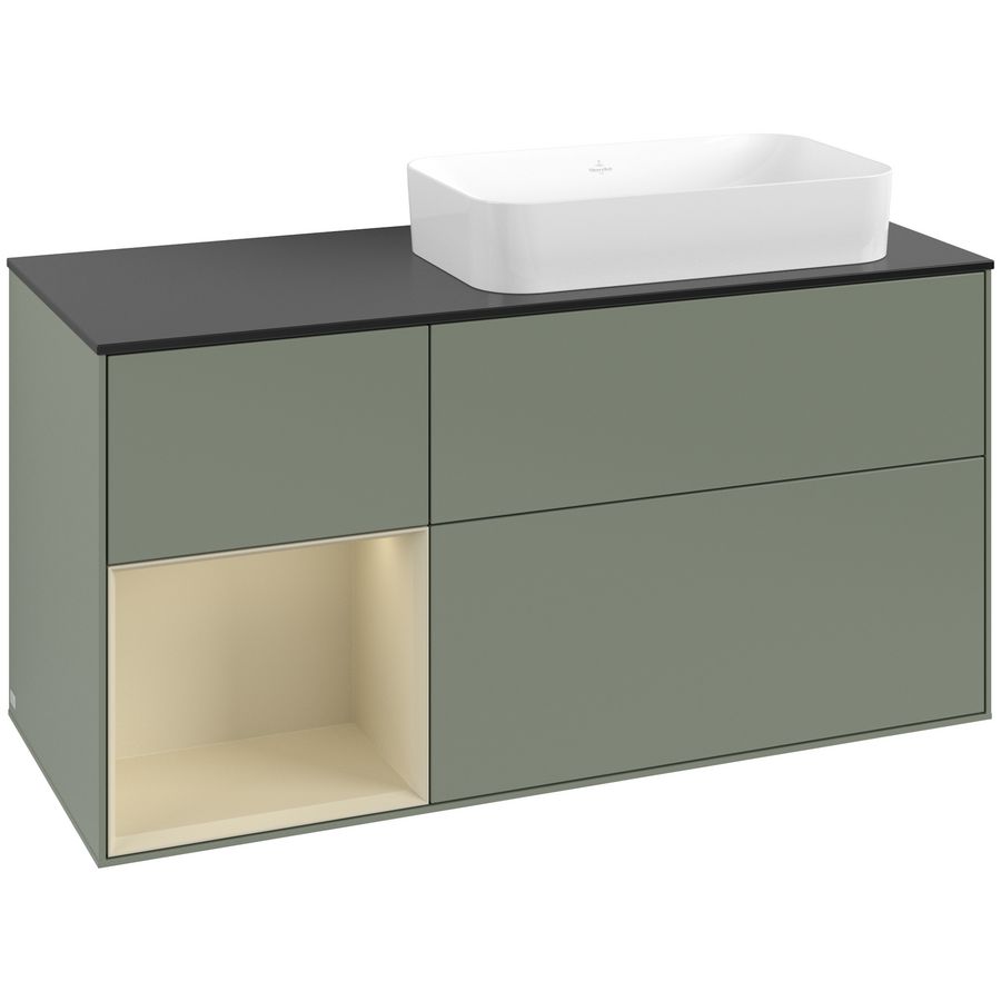 Wastafelonderkast Finion 1200x603x501mm Olive Matt Lacquer G682HJGM