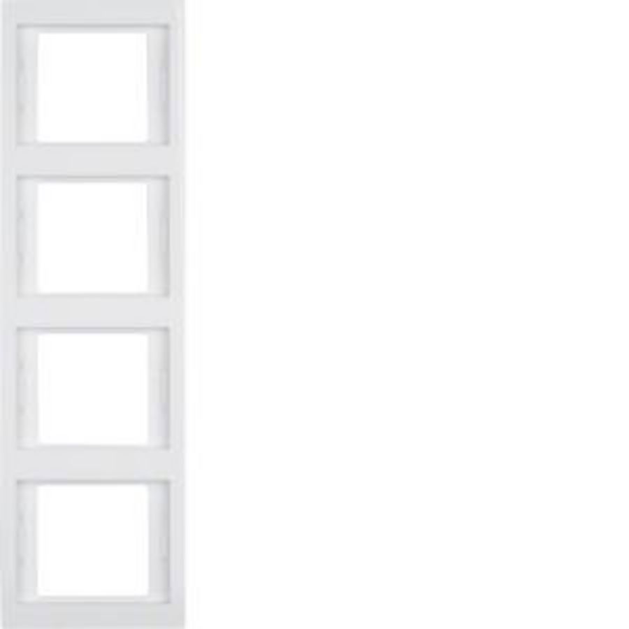 Afdekraam 4-v vert. berker K.1 polar wit glans