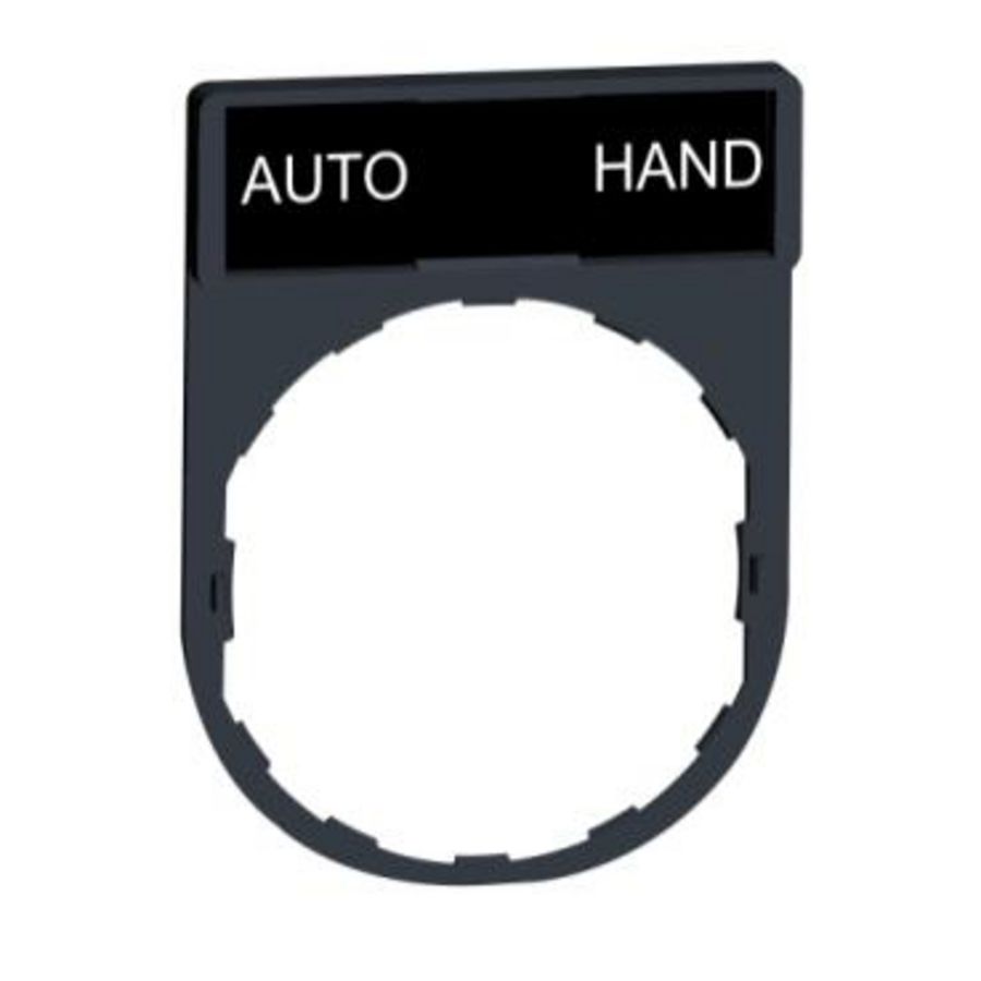 Schild 30x40mm + etiket 8x27mm 22mmAUTO-HAND" VVE=10