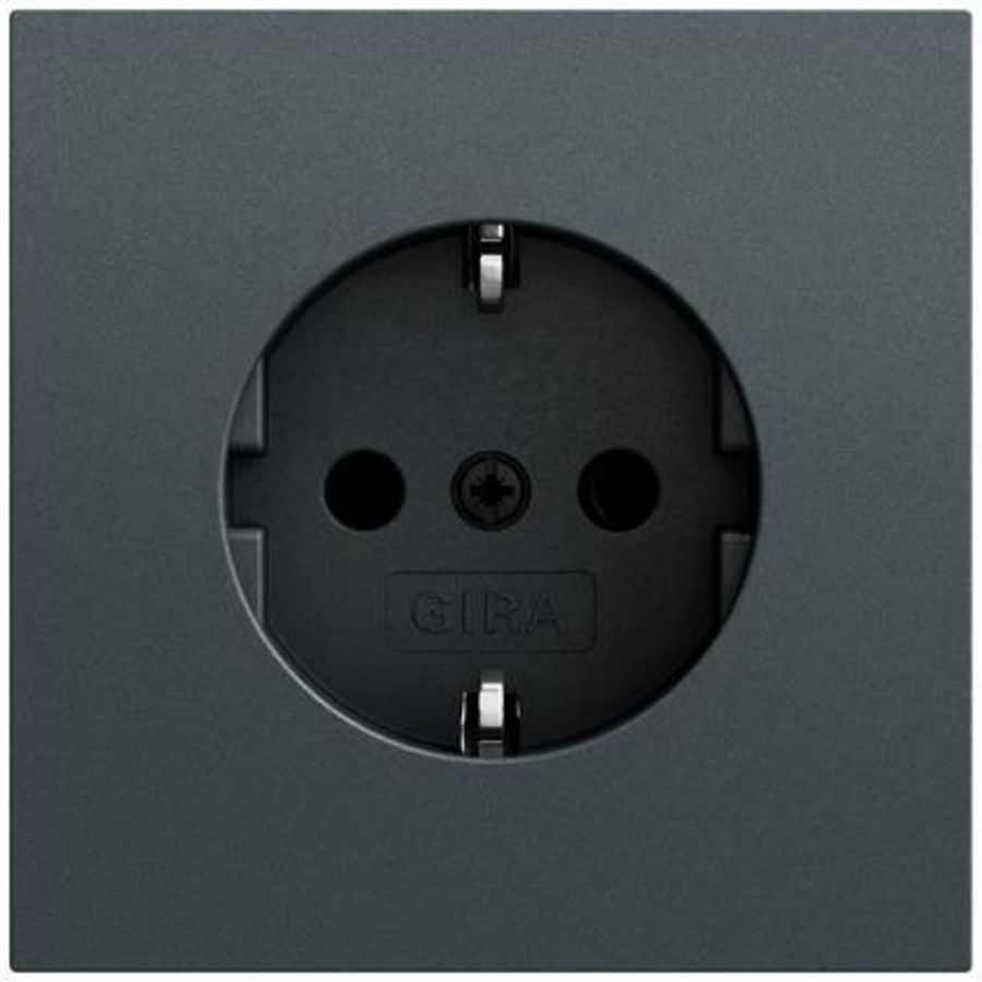 wandcontactdoos met randaarde System 70 antracit(gel.)