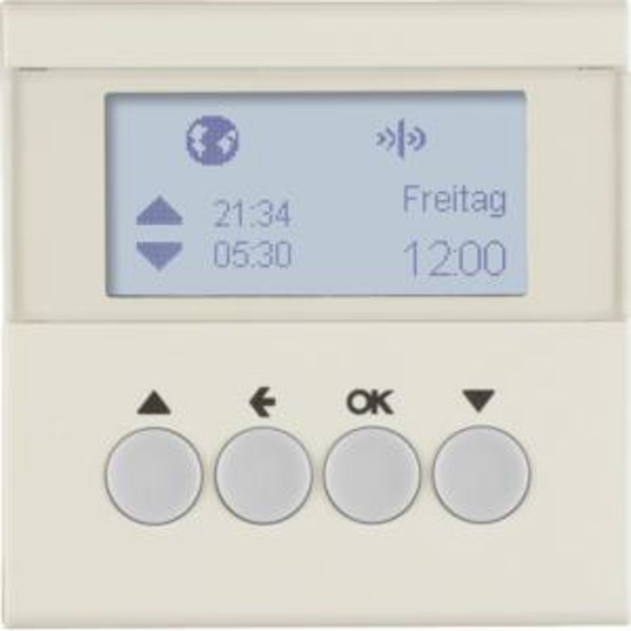 Schakelklok-opzetmod. jaloeziebediening KNX-RF berker S.1/B.3/B.7