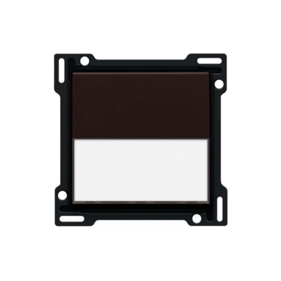 Afwerkingsset tekstveld enkelv. schakelaar/knop d.brown