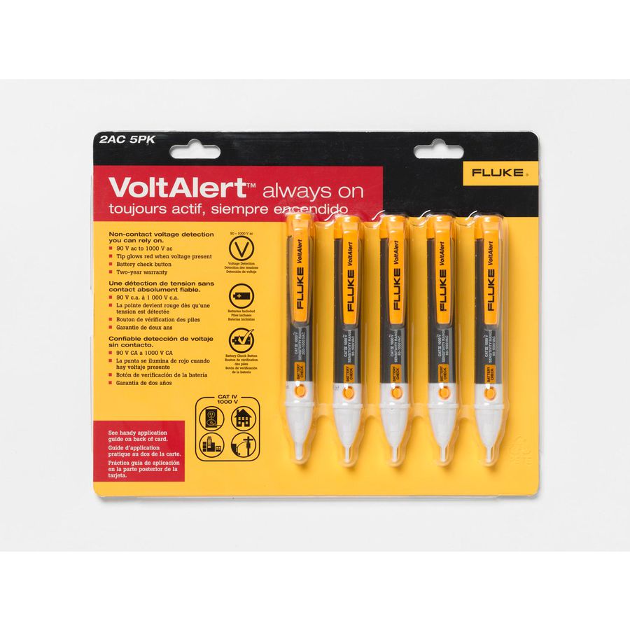 Volt Alert 90-1000V 5-pack Flat-tip