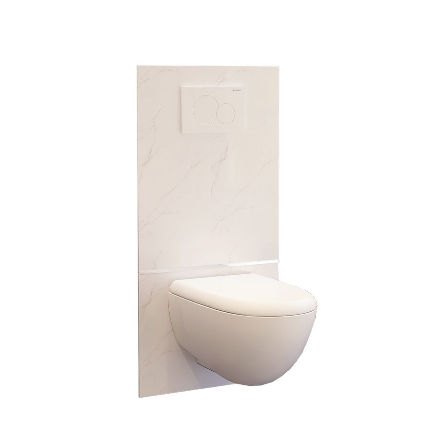 Closetelement met vermaler  SANIWALL UP Style Evo carrara marmer