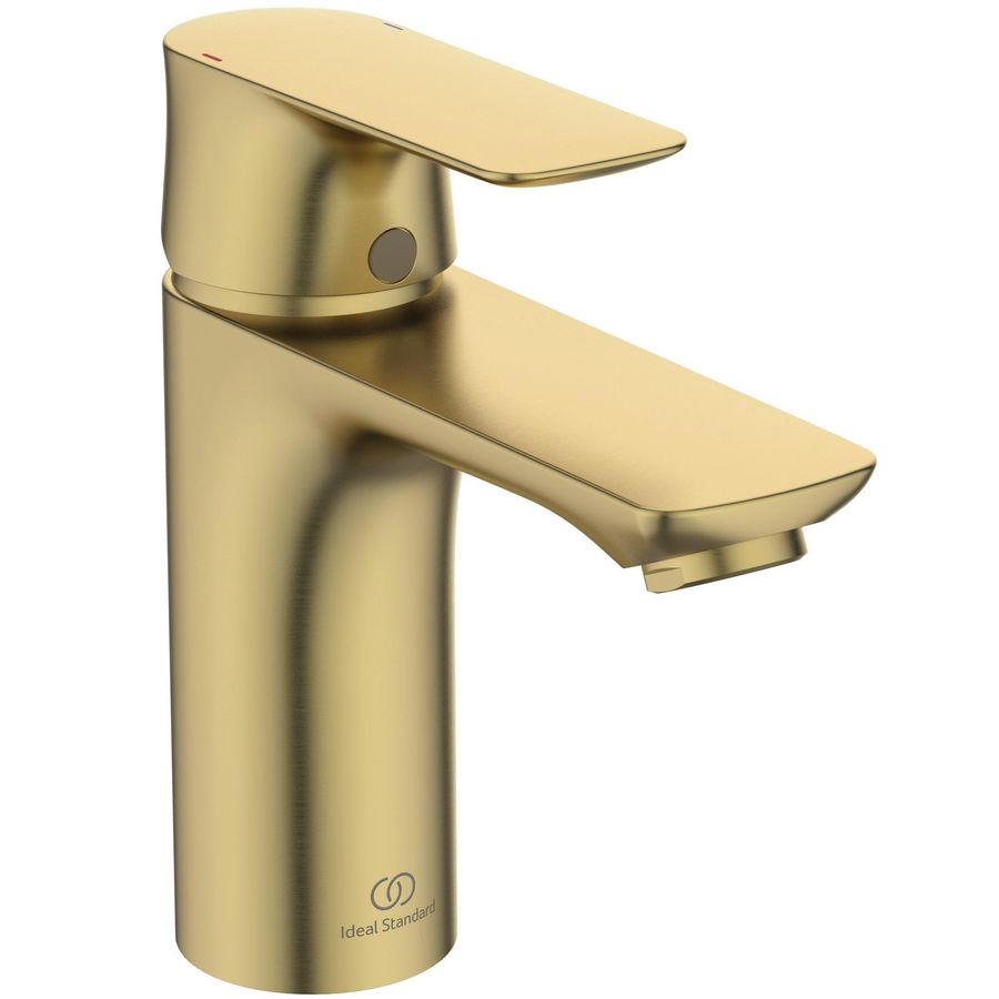 Connect Air wastafelmengkraan 5l/min. met waste brushed gold (mat goudkleurig)