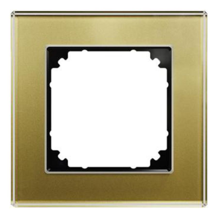 Afdekframe Merten M-Plan glas enkelvoudig goud