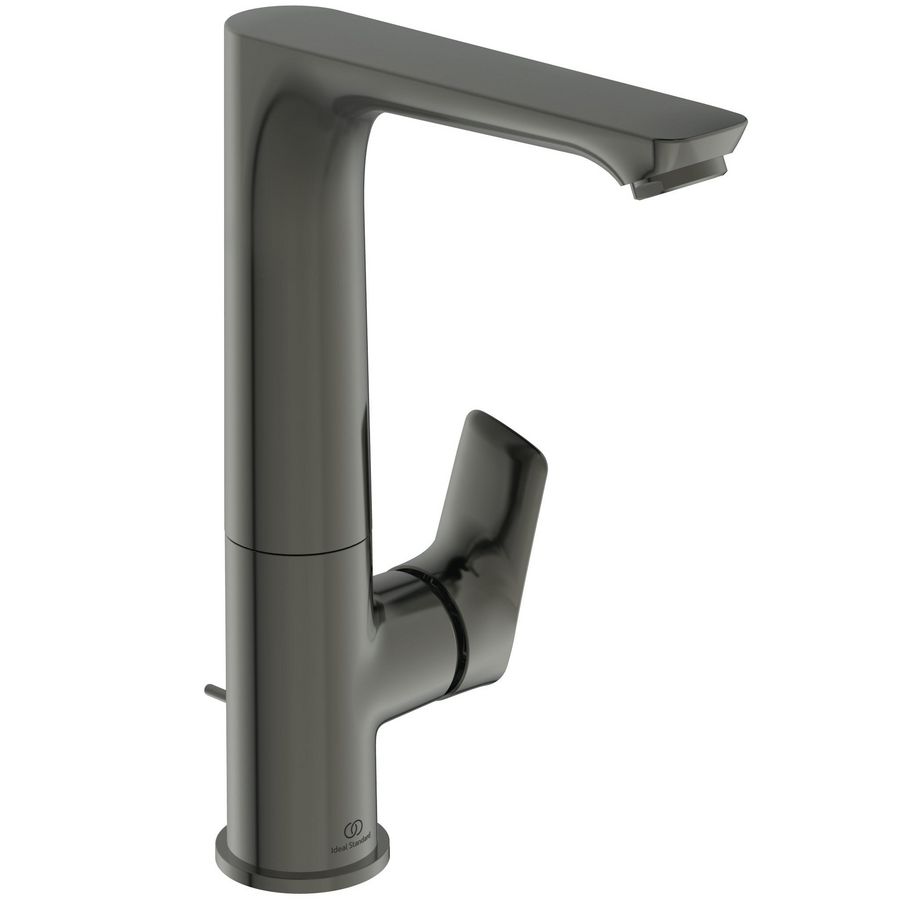 Connect Air wastafelmengkraan 5l/min. hoge uitloop waste magnetic grey (grijs)
