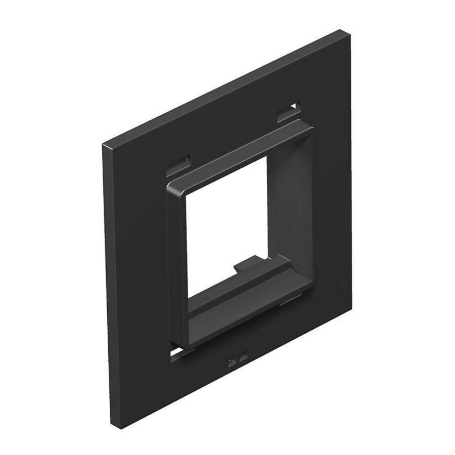 Afdekplaat 1 x module 45 T4L/T8NL polyamid zwart 901