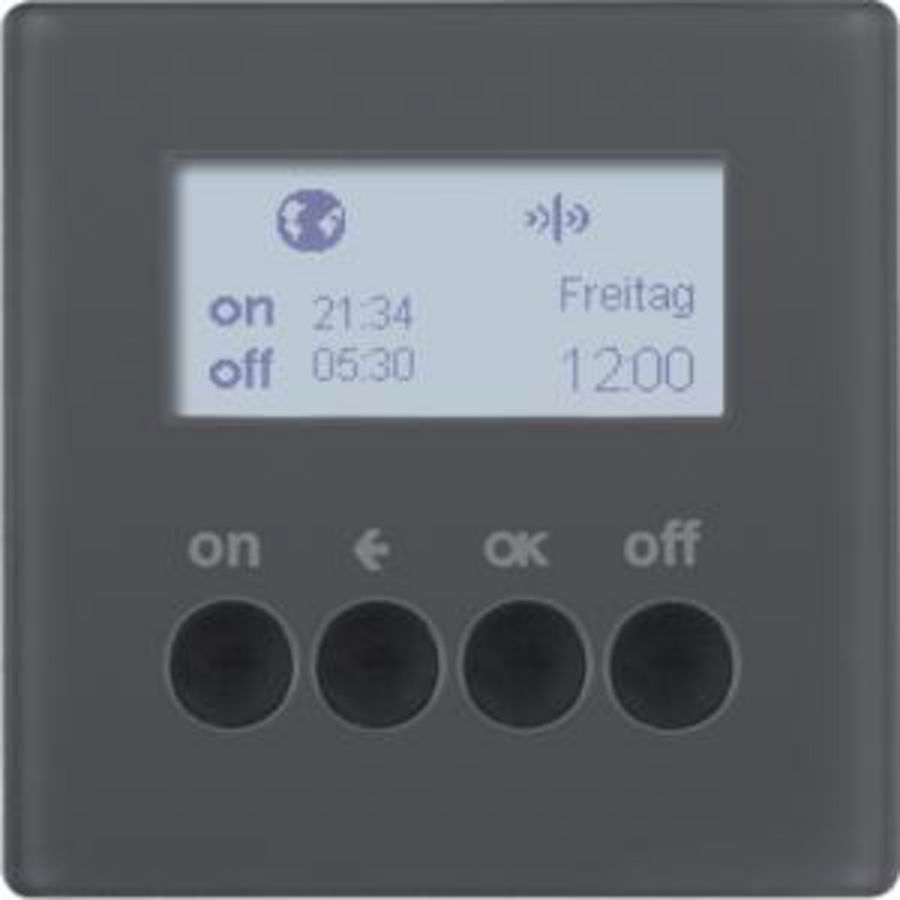 Schakelklok-opzetmod. KNX-RF berker Q.1/Q.3/Q.7 antraciet