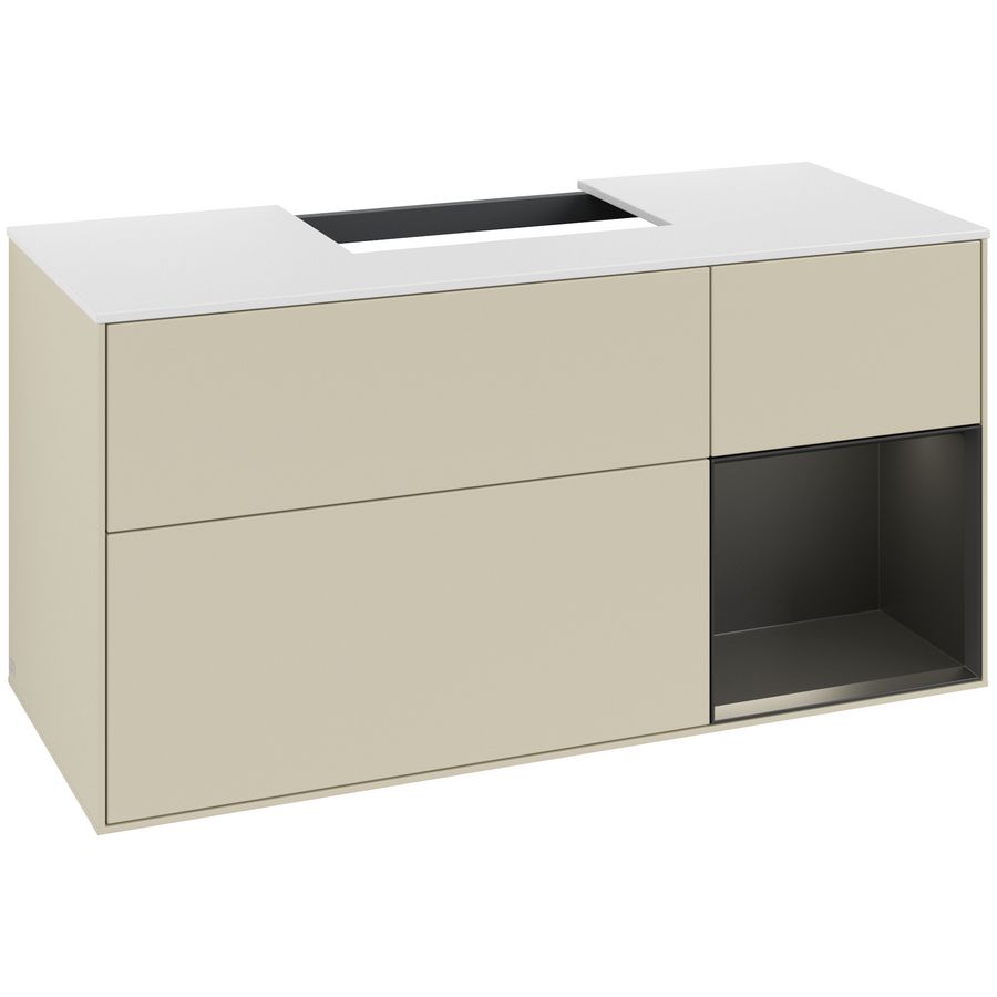 Wastafelonderkast Finion 1200x603x501mm S.Grey Matt Lacquer G171PDHJ