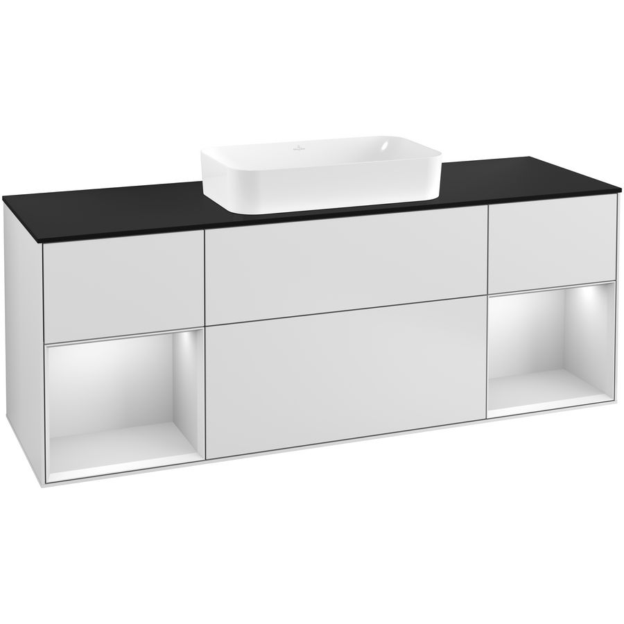 Wastafelonderkast Finion 1600x603x501mm White Matt Lacquer G332MTMT